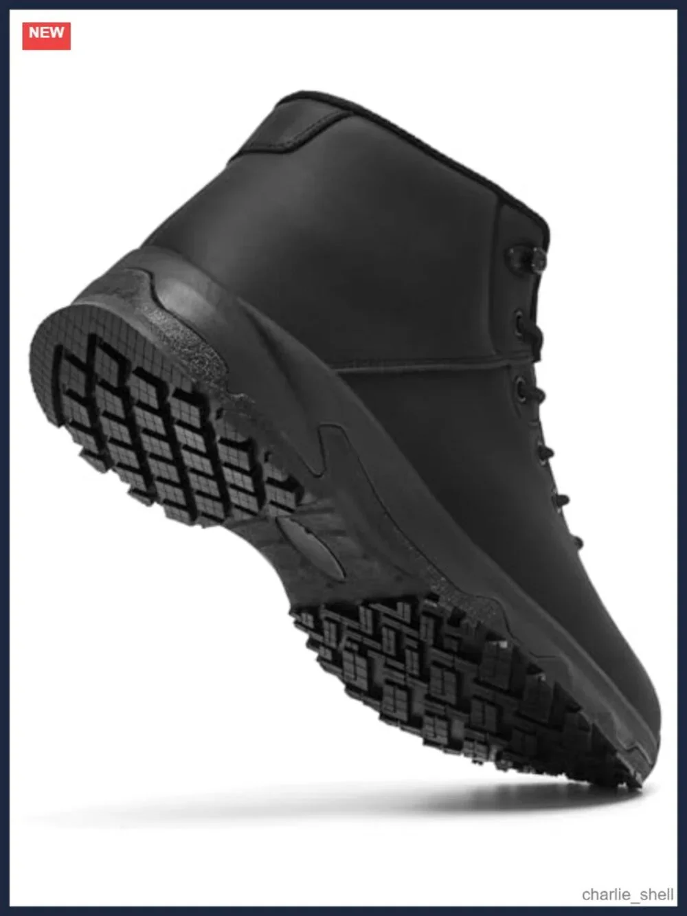 Men's Non Slip Work Boots Slip Resistant Faux Leather Water Resistant Ankle